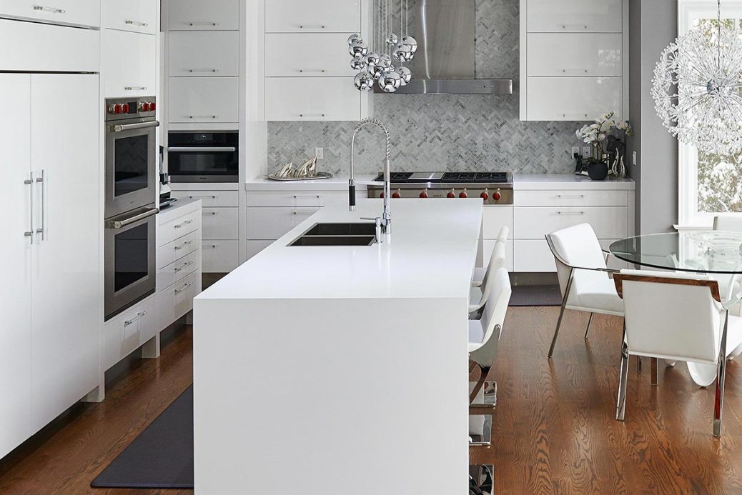 High Gloss White Kitchen Cabinets For Kitchen In Etobicoke